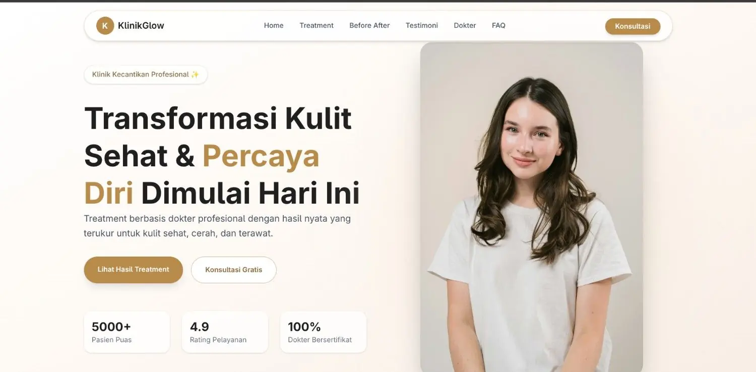 Preview template KlinikGlow